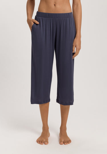 Sleep And Lounge Crop Knit Pants Print | Smoky Blue 79386-1534